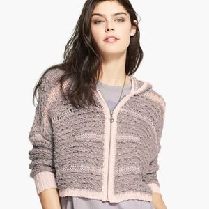 Free People Cecilia Crochet Knit Slouchy Hoodie